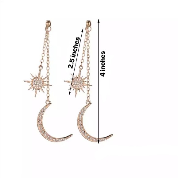 ✨Moon and Sun Gold Earrings - Picture 8 of 8